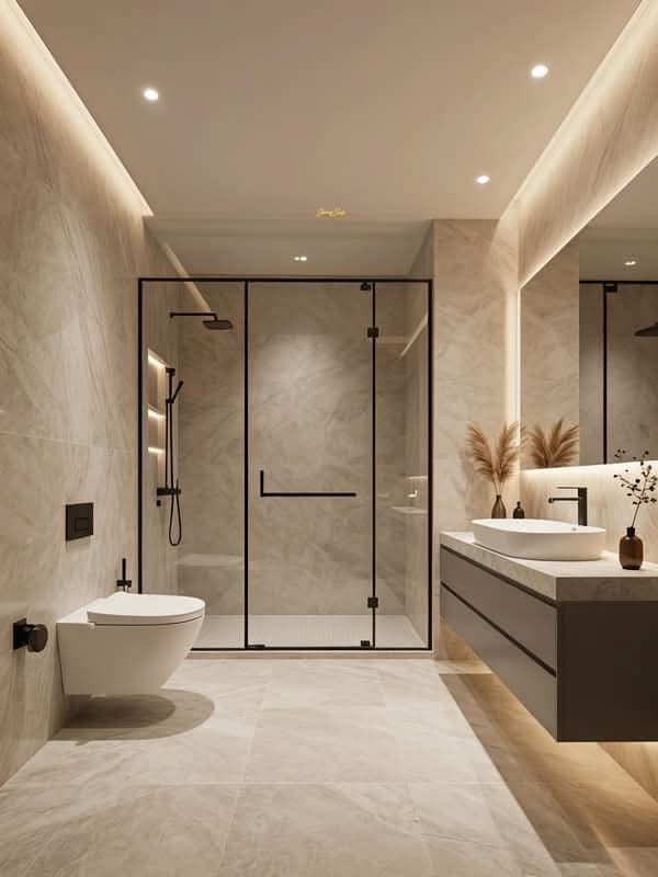 Frameless Cam Bölmeli Ebeveyn Banyo Ünitesi