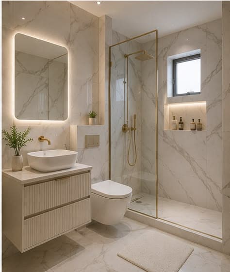 Kemerli Ayna Detaylı Masif Ahşap Lavabo Konsolu